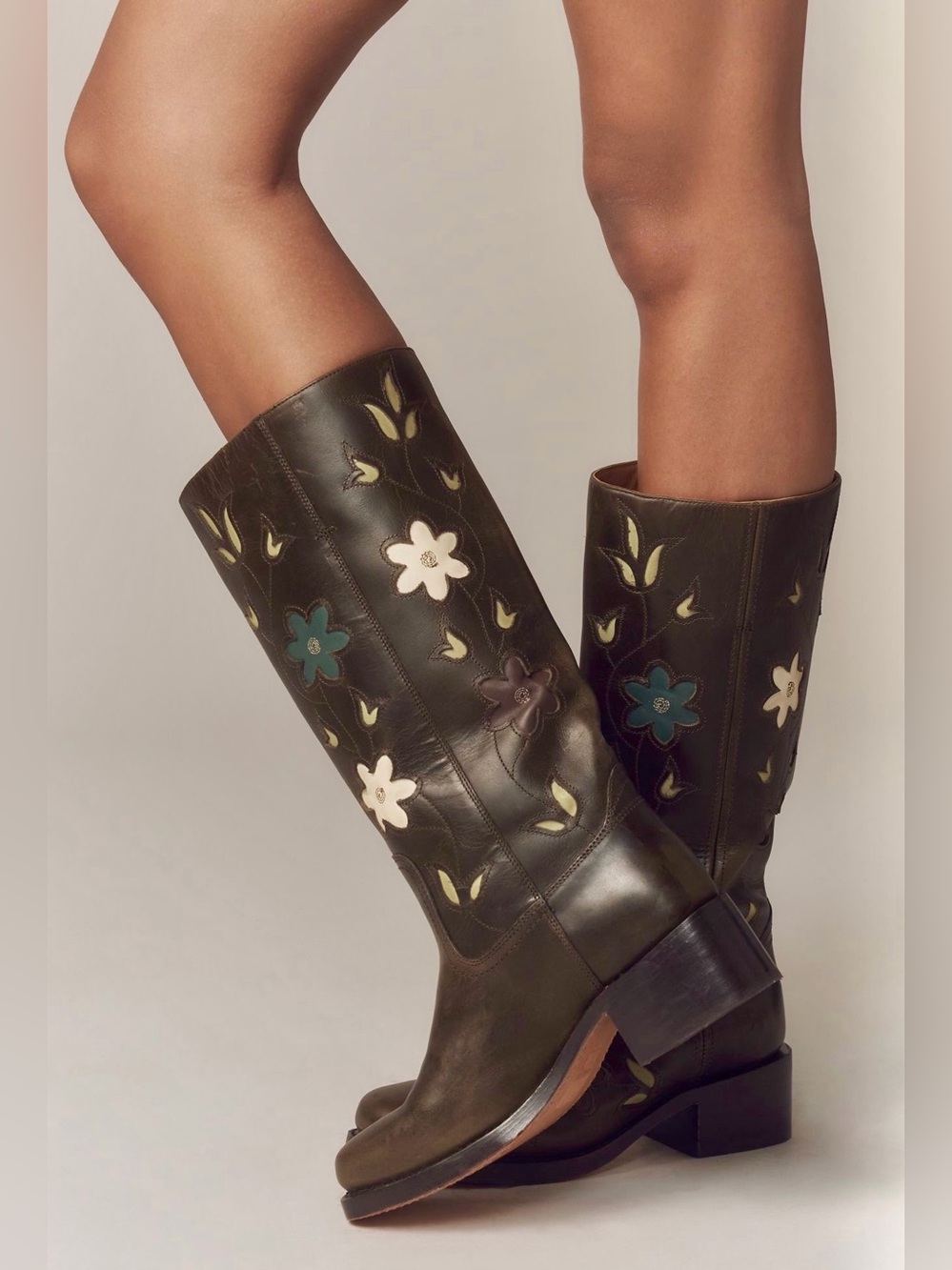 New Frye Campus Flower 14L  Boots in Dark Olive *SOLD OUT*